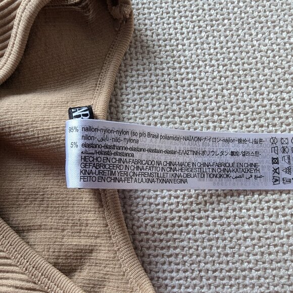*2/$20* ZARA beige cut out top, Size M-L - Picture 6 of 6